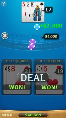 Blackjack android App screenshot 7